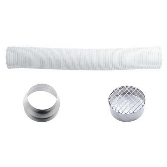 3S SUCTION KIT for PELLET STOVE TUBE Ø 50 mm EXTENDABLE 45-150 cm + GRILLE