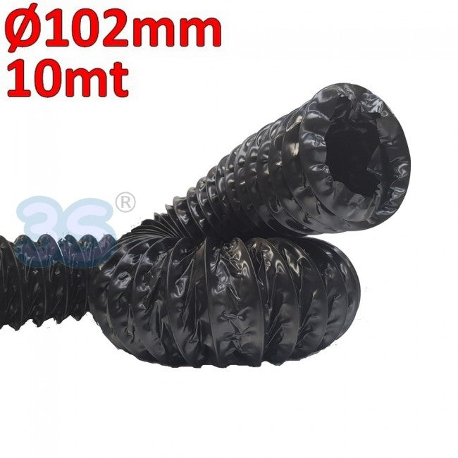 Gaine indéchirable en spirale d'acier harmonique noyée dans une couche de polyéthylène - Ø 102 mm, rouleau de 10 m