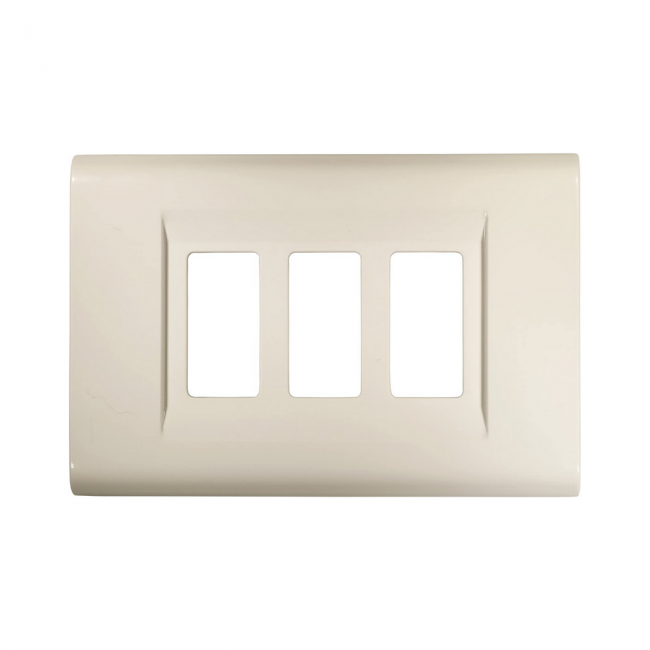Plaque blanche Click 3 modules compatible avec Bticino Magic - Feb Elettrica