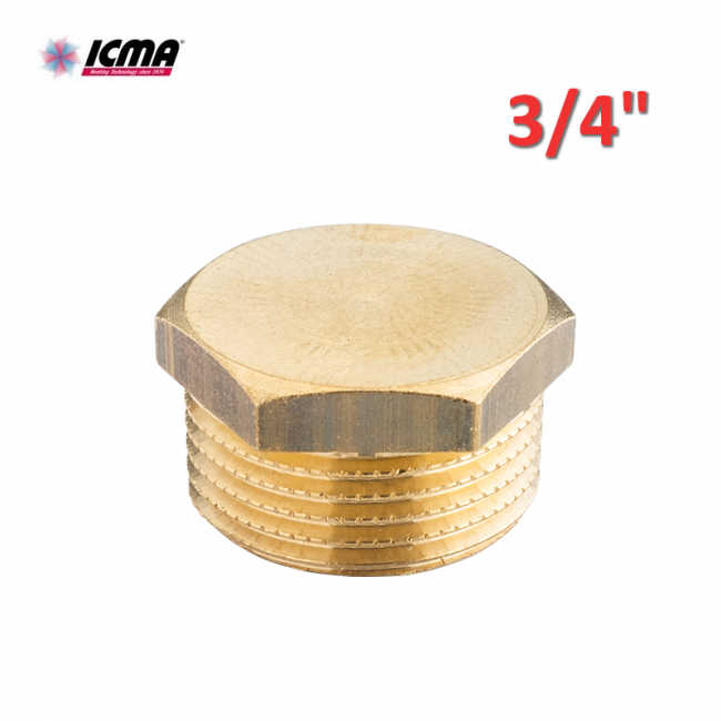 ICMA 237 - Bouchon mâle hexagonal en laiton 3/4''