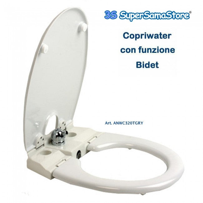 Abattant de toilettes avec bidet intégré, modèle universel 320TGRY