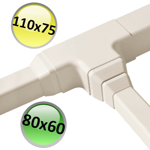 Réduction 80x60 - 110x75 - pour conduit - 1 pièce