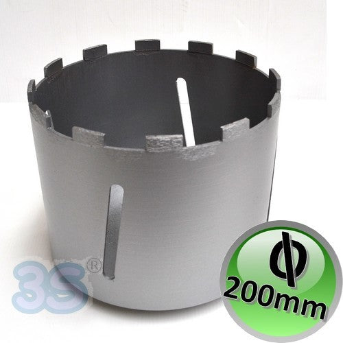 Foret diamanté pour carottier Ø 200 mm - longueur 160 mm