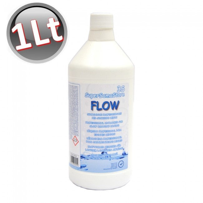 FLOW - déboucheur professionnel pour canalisations lentes - bouteille de 1 litre
