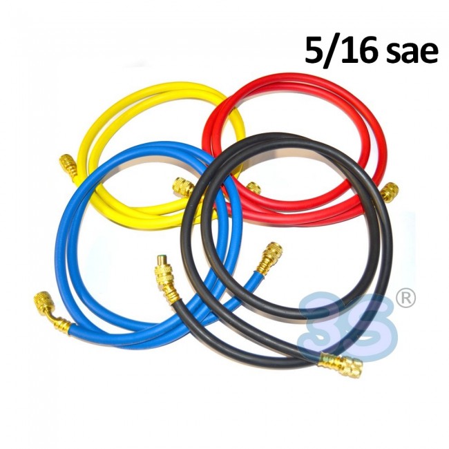 Kit de 4 tuyaux 5/16'' SAE gaz R410A R32, longueur 150 cm