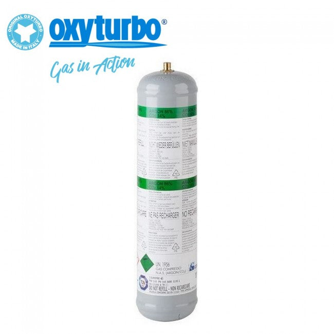 Disposable 110 bar 950 cc ARGON and CO2 MIX cylinder for MIGNON ET MICRO