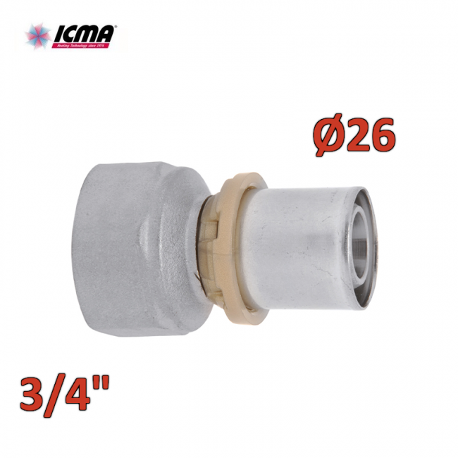ICMA 401 - Female straight crimp fitting 3/4''x26 SEMPITER®