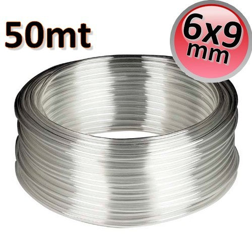 Tuyau en vinyle transparent de 50 m, Ø 6 x 9 mm, pour pompe à condensats