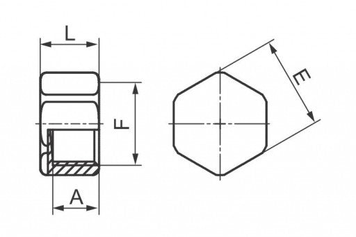 3/4" Galvanized Steel Female Plug - 1 PIECE