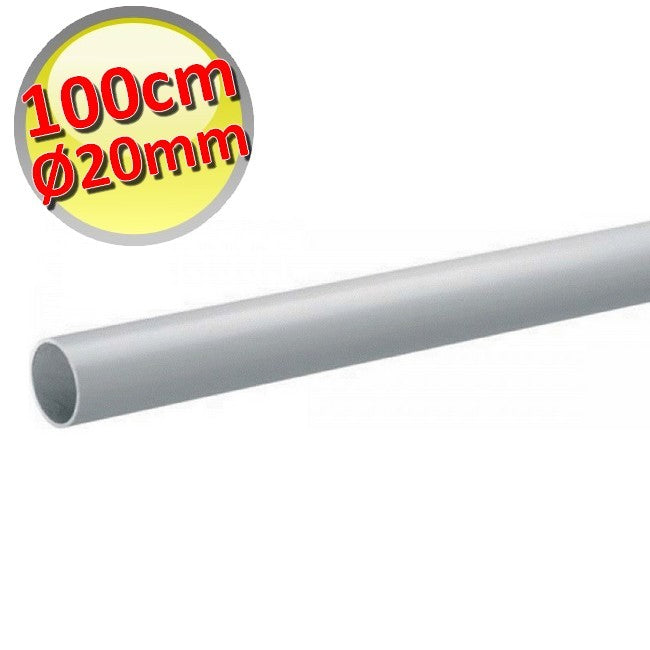 Tuyau rigide Ø 20 mm en PVC blanc RAL 9010 pour évacuation des condensats - Longueur 1 m