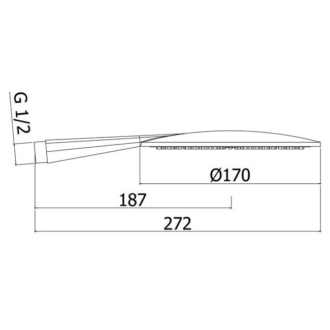 Pommeau de douche monojet ODEON Paffoni ZDOC106CR Ø 17 cm