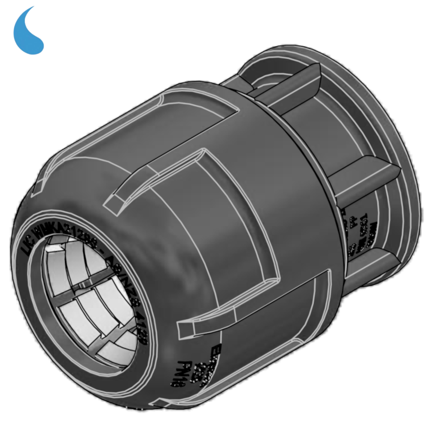 Embout de raccord à compression Ø 32 mm - à serrer dans du polypropylène
