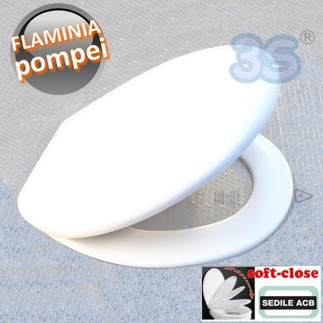 Abattant de toilette thermodurcissable POMPEI Flaminia à fermeture amortie - ACB Ercos