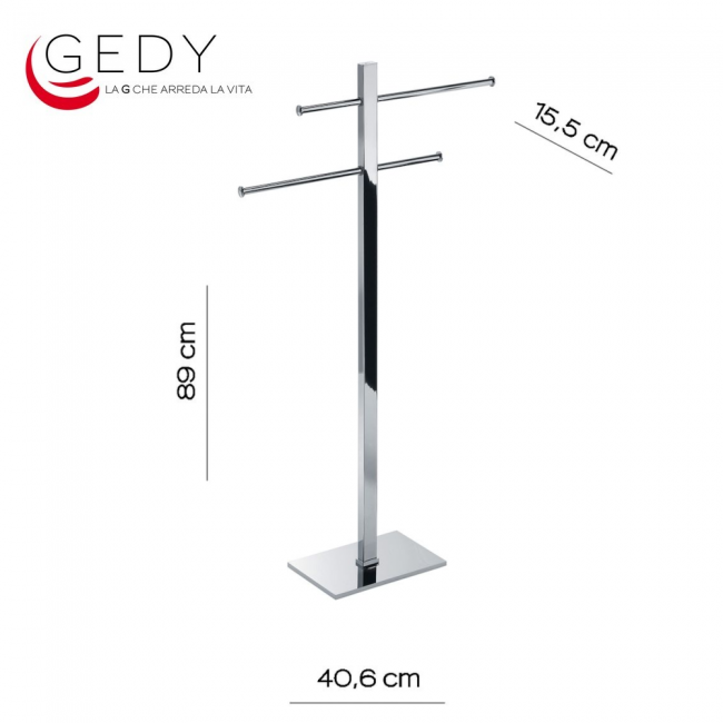 Bathroom column with 2 sliding towel rails - TOBIA 713113 GEDY