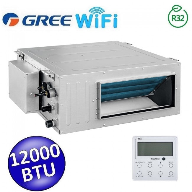 Unité intérieure gainable Gree 12000 Btu R32 - commande murale avec WiFi (GREE10192)