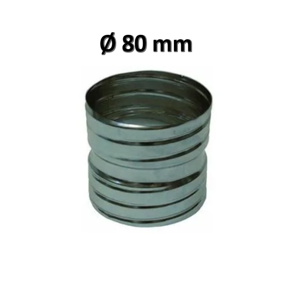 Joint Ø 80 mm, manchon de jonction flexible pour cheminée en acier