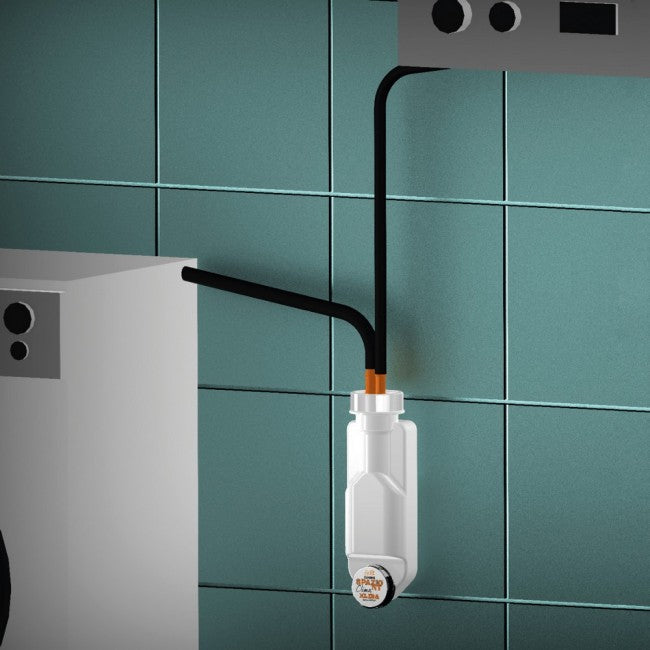Siphon compact et inspectable à double raccordement pour la vidange des chaudières, lave-linge ou lave-vaisselle Spazio NT Clima