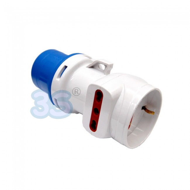 Adaptateur secteur 16 A triphasé IP20 avec prise Schuko