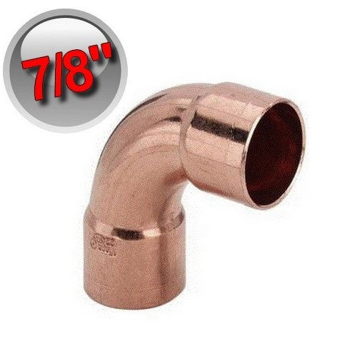 Coude en cuivre FF à 90° à souder 7/8'' - 22,22 mm
