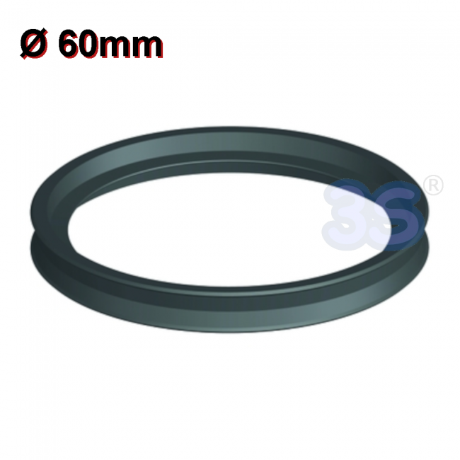 Joint EPDM à simple lèvre Ø 60 mm - pour conduits de fumée