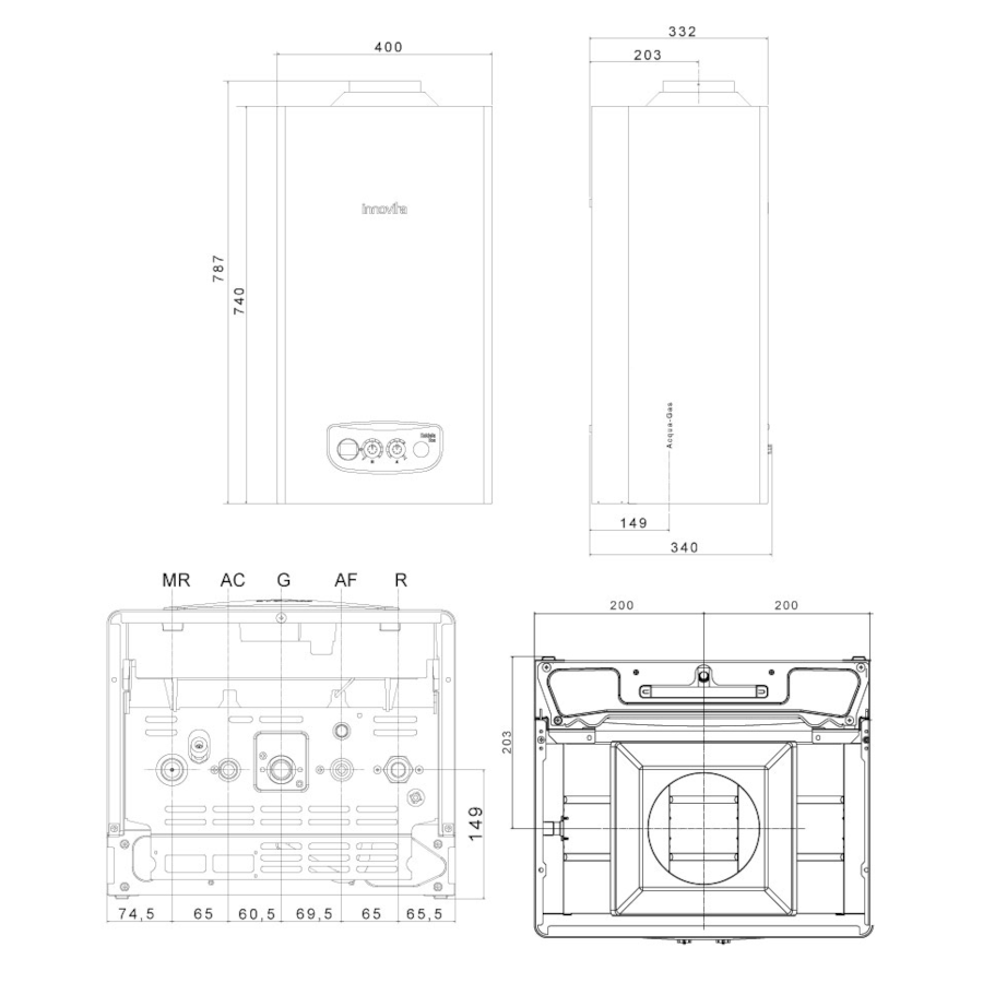 INNOVITA ECO 24 MTN - 24 KW Low NOx Open Chamber Methane Boiler