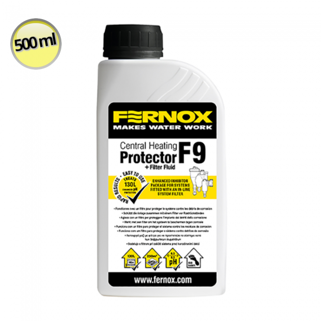 F9 FLUID FILTER + PROTECTOR Sludge Remover and Neutral pH Inhibitor Combination