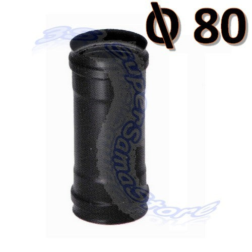 Manchon noir F-F pour poêles à granulés Ø 80 mm - cheminée