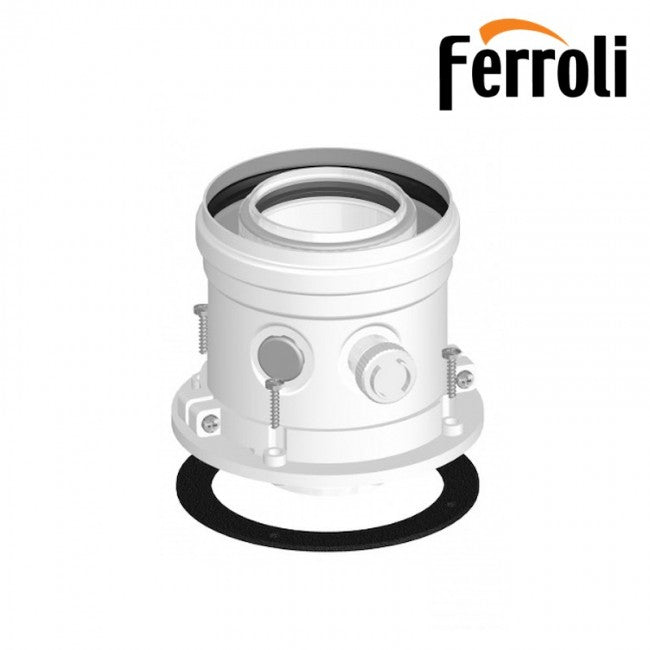 Raccord vertical coaxial FERROLI Ø 100/60 mm pour chaudières à condensation
