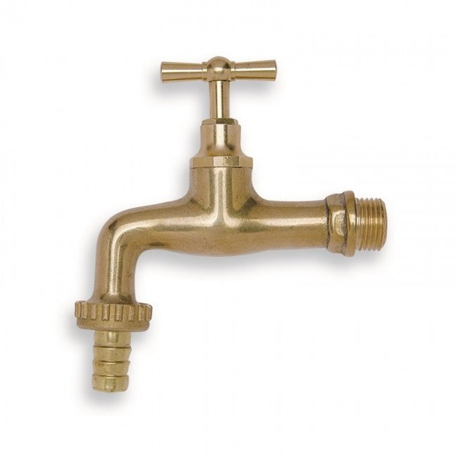 Robinet de fontaine rétro 1/2" en laiton poli - Raccord de tuyau