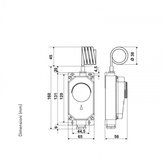 C10C2Y - Thermostat for industrial environments with coiled capillary, in a waterproof casing