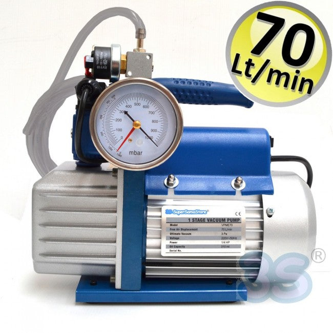 Kit de pompe de 70 litres avec interrupteur à vide et contrôle automatique du vide
