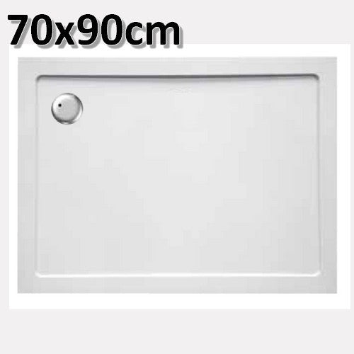 Receveur de douche rectangulaire en acrylique 70 x 90 cm - épaisseur ultra-plate 3,5 cm
