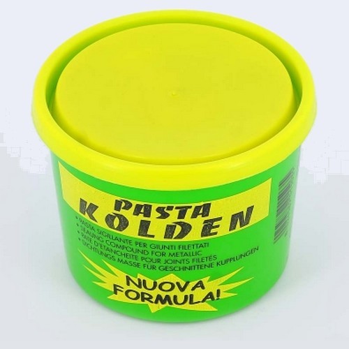 Pot de 400 g de Kolden - pâte à mastic verte pour filetages de plomberie et de chauffage