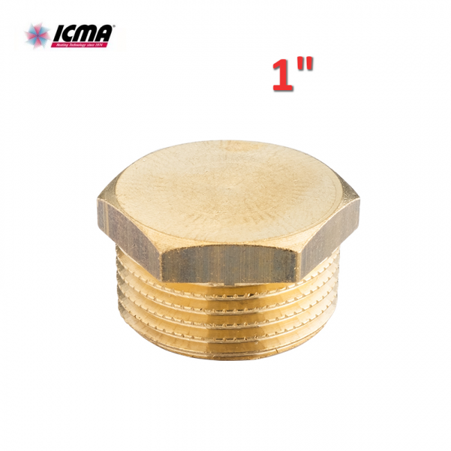 ICMA 237 - Bouchon mâle hexagonal en laiton de 1 pouce