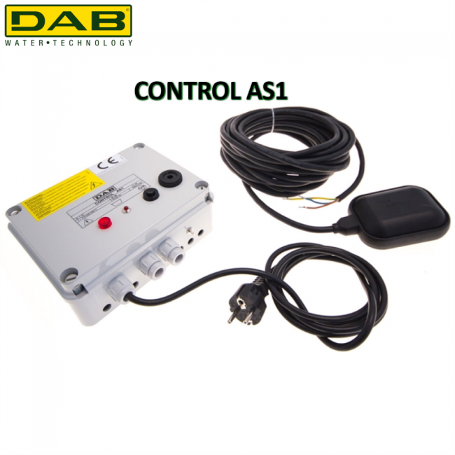 Panneau de commande avec dispositif d'alarme et interrupteur à flotteur DAB CONTROL AS1