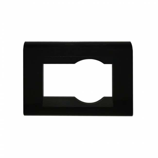 Plaque Unel+1 Posto Noir TL compatible avec Bticino Living Classic - Feb Elettrica