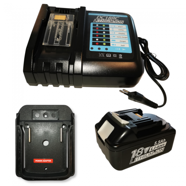 Batterie au lithium 5,5 A + chargeur et adaptateur pour nettoyeur haute pression M10L