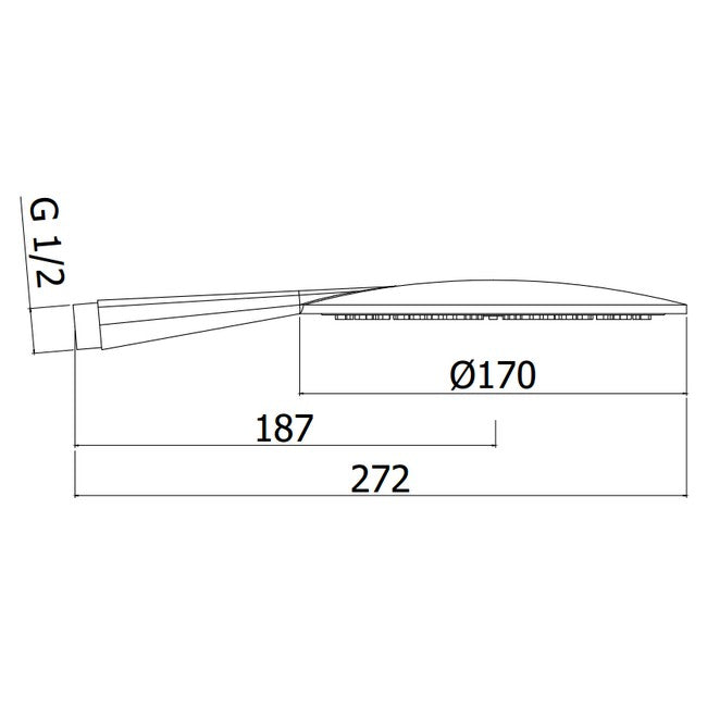Pommeau de douche monojet ODEON Paffoni ZDOC106CR Ø 17 cm