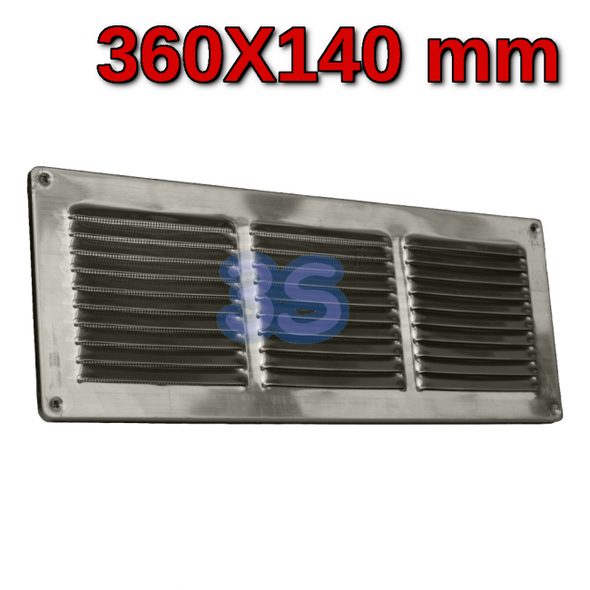 Grille en acier inoxydable 36 x 14 cm avec maille et film protecteur