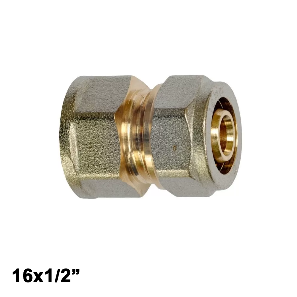 Raccord droit fileté femelle 16 x 1/2'' à visser multicouche