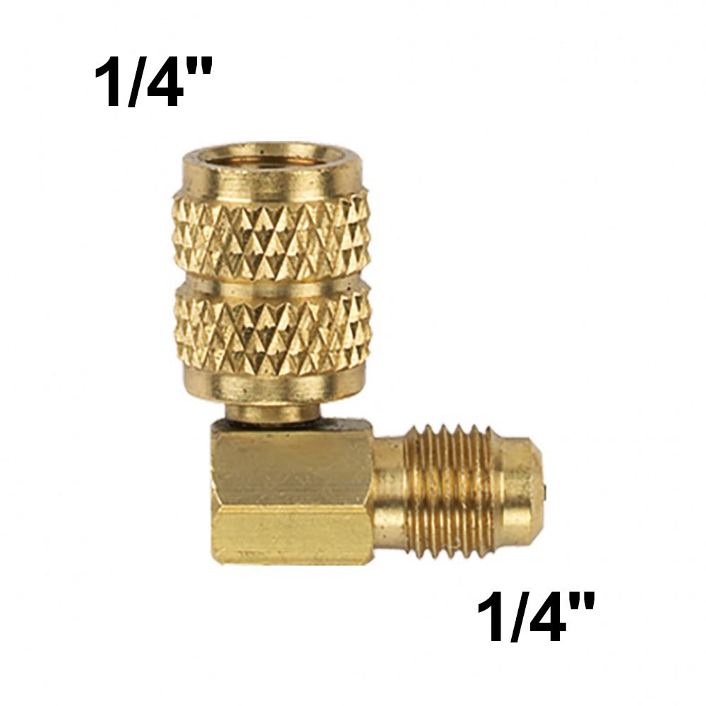 1/4'' SAE Curved Swivel Fitting with Core Remover