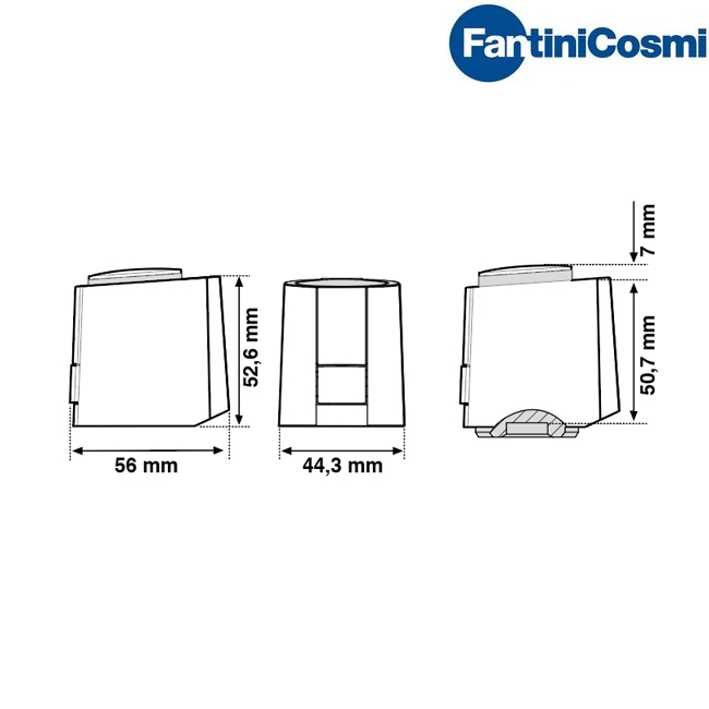 Tête de servocommande électrothermique Fantini Cosmi O42NCMAUX pour collecteur et vanne de zone