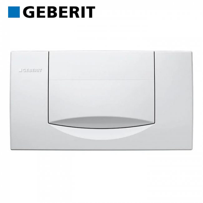 Plaque de commande Geberit 200F à bouton unique, blanche - 115.222.11.1