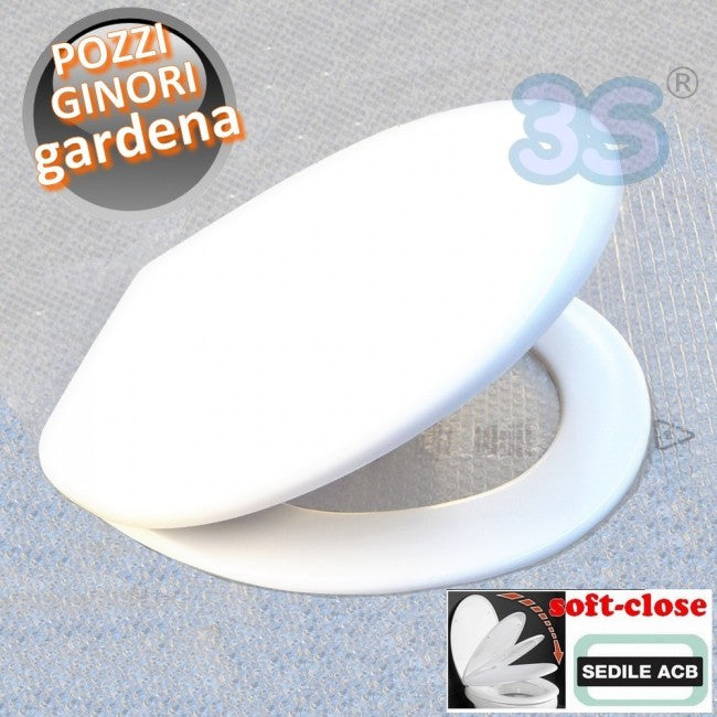 Abattant WC thermodurci à fermeture douce Pozzi Ginori GARDENA - ACB Ercos