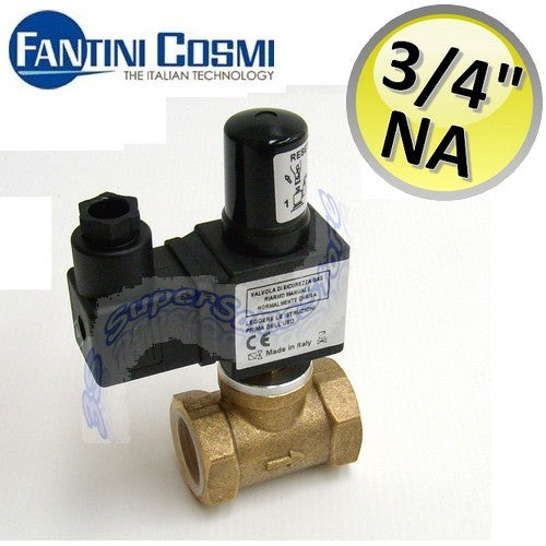Électrovanne de sécurité gaz Fantini Cosmi 3/4'' normalement ouverte à réarmement manuel
