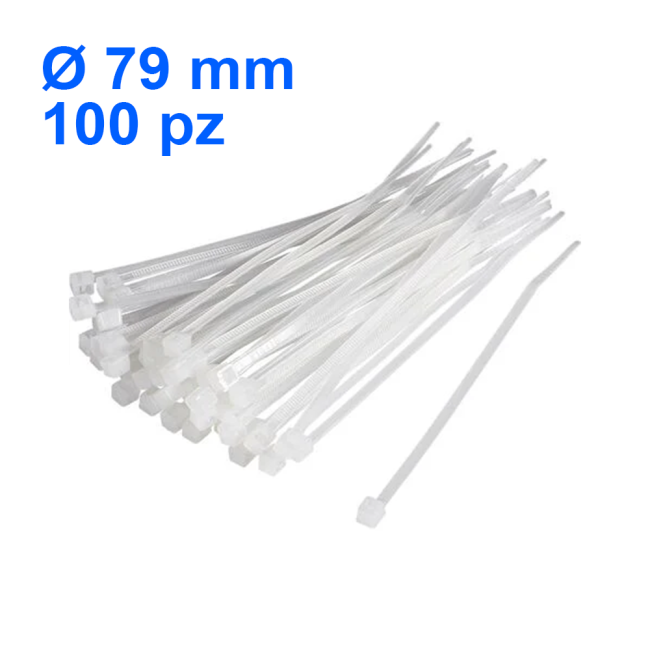 Colliers de serrage en nylon plastique pour électriciens, longueur 280 mm - lot de 100