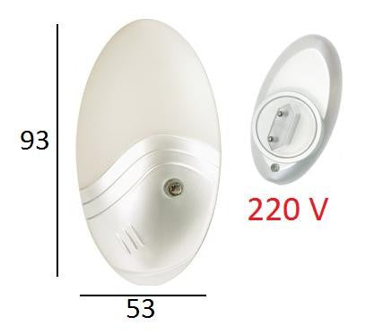IL07LED Velamp - Point lumineux LED ou veilleuse avec interrupteur