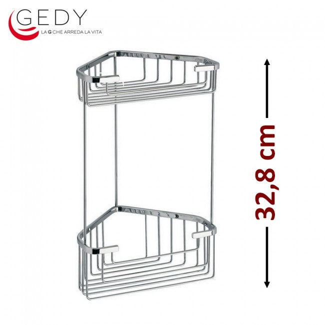 Shower caddy with 2 shelves H 32.8 cm - GEDY 2482