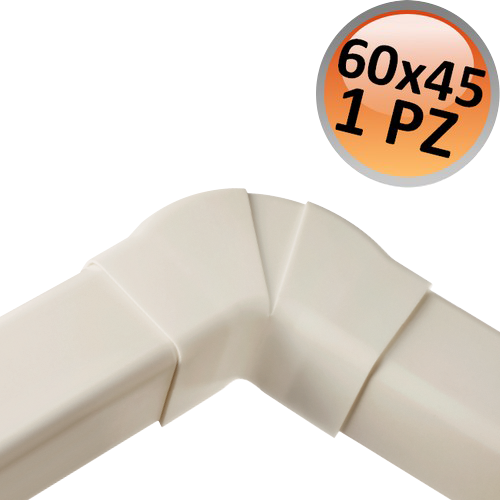 Coude plat réglable pour conduit 60x45mm - 1 pièce