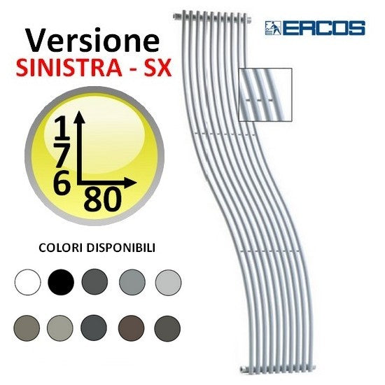 Radiateur coloré conçu par CASSIOPEA Idropolis - H180 gauche
